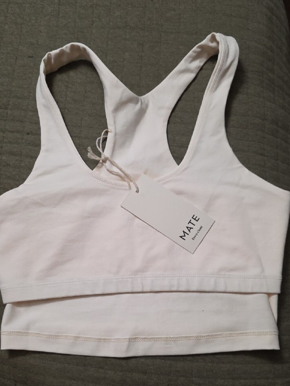 MATE the Label Organic Stretch Crop Racer Tank - Picture 8 of 9